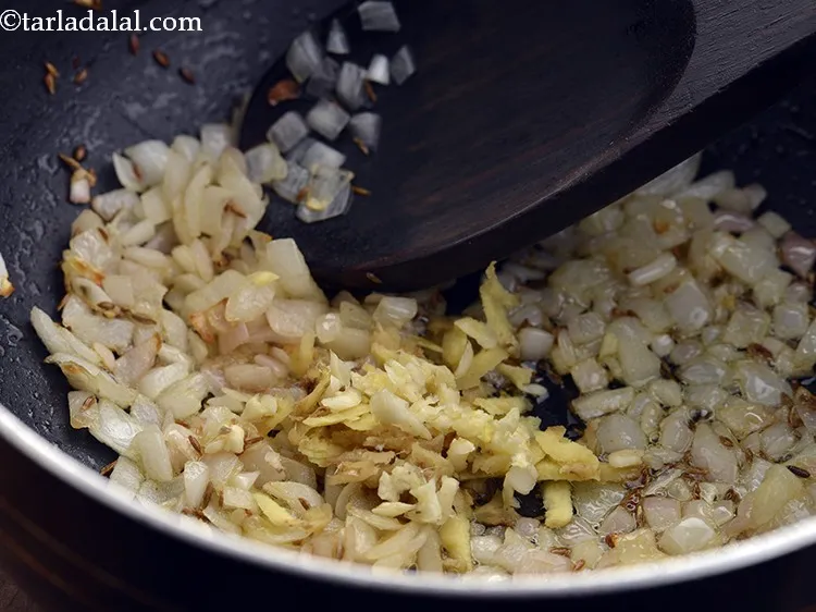 Step 11 – Add garlic. If you do not have fresh ginger-garlic then you can make use of …