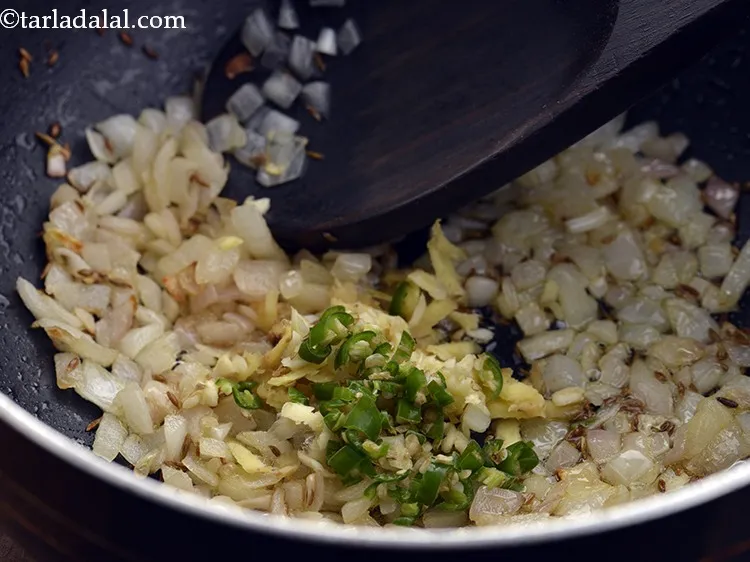 Step 12 – Add the green chillies.