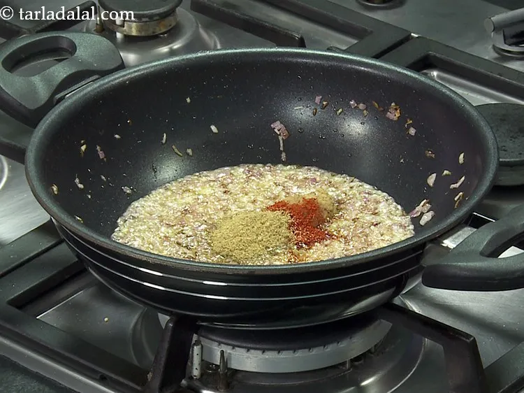 Step 13 – Add coriander powder.