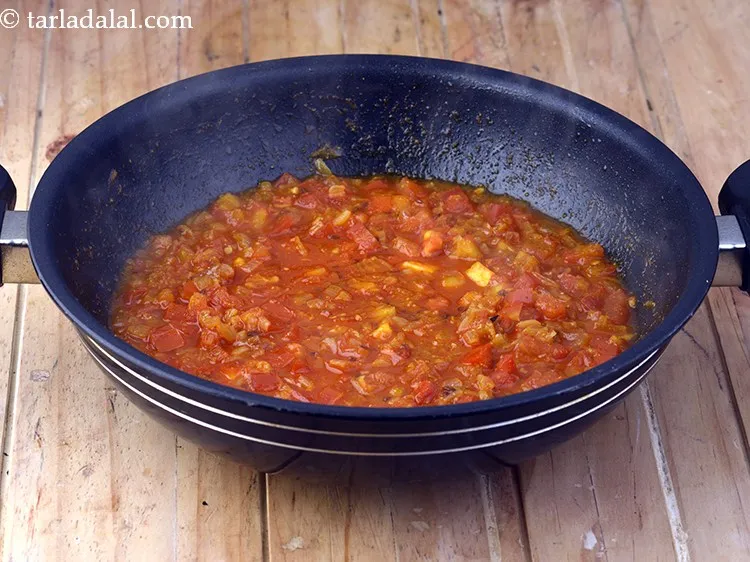 Step 18 – Mix well and cook on a medium flame for 5 minutes, while stirring occasionally or …