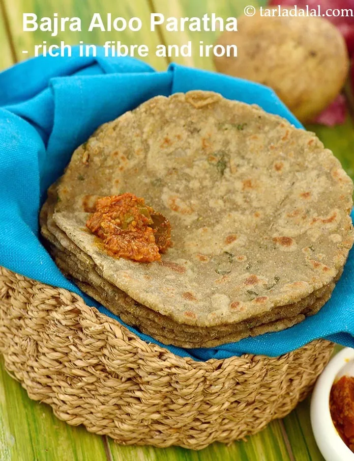 Step 35 – <strong>Bajra Aloo Paratha - rich in fibre and iron.</strong>