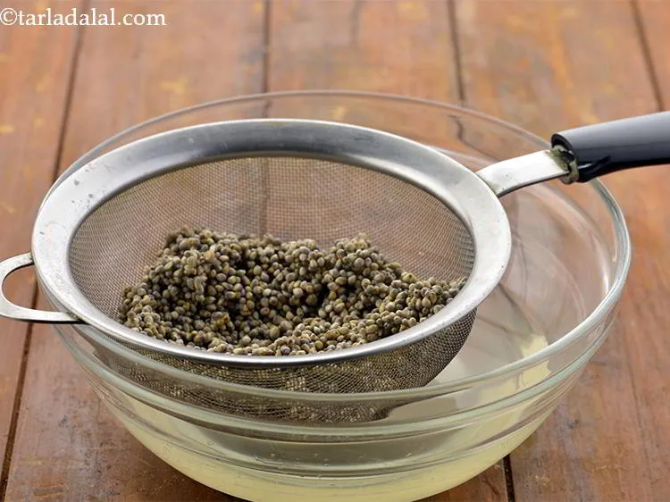 Step 7 – Drain it using a strainer. Keep aside.