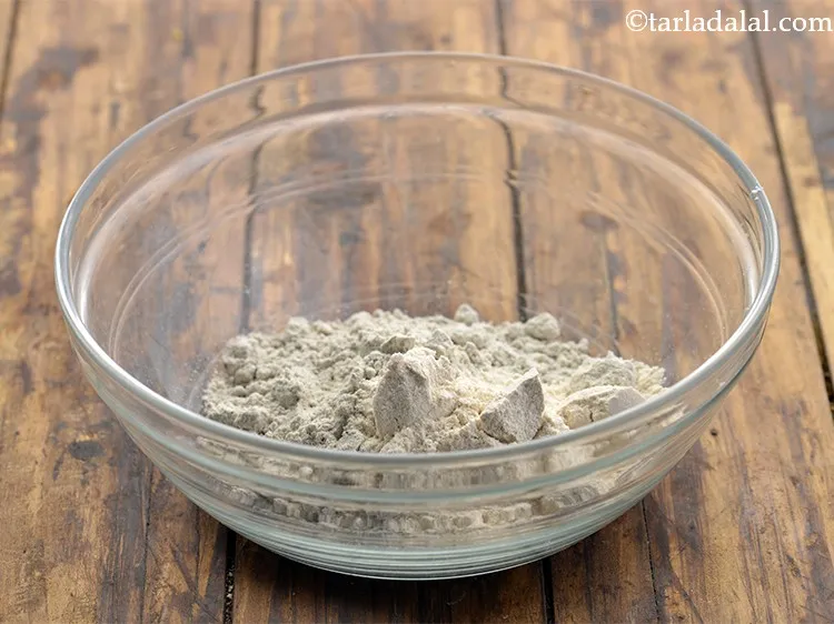 Step 5 – Add 2 tbsp whole wheat flour.