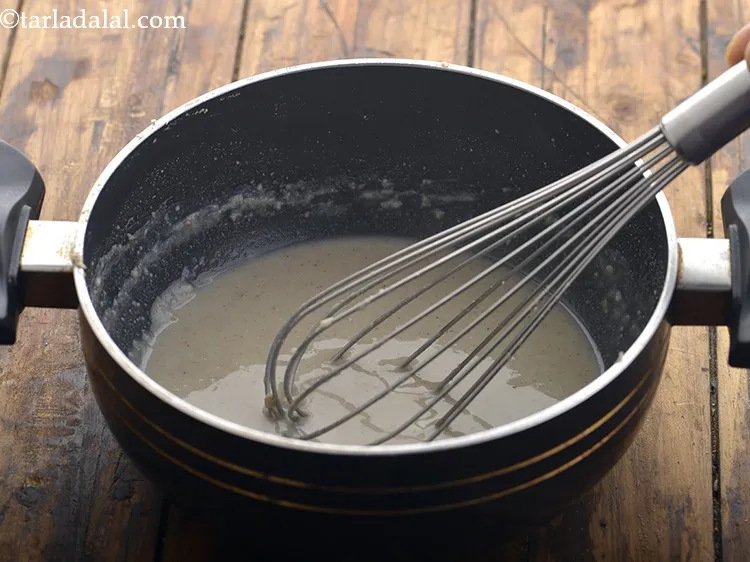 Step 15 – Mix well using a whisk immediately.