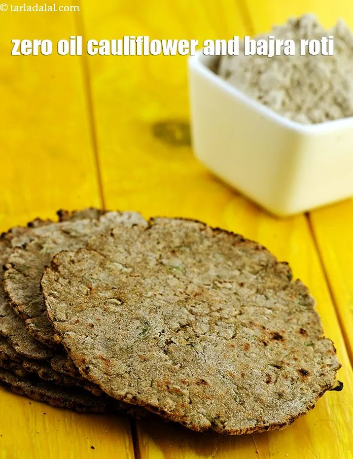 स्टेप 33 – <span style=""font-size:18px""><strong>बिना तेल वाली फूलगोभी और बाजरे की रोटी</strong></span>&nbsp;बनाने की …