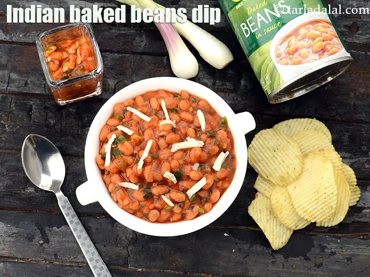 Step 18 – Serve <strong>baked beans and spring onion dip recipe | Indian baked beans dip | hot …