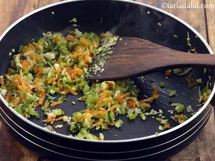 Step 15 – Saut&eacute; on a medium flame for 1 to 2 minutes.