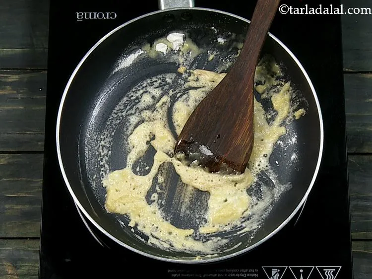 Step 3 – When the butter melts, add the plain flour and saut&eacute; on a medium flame for …