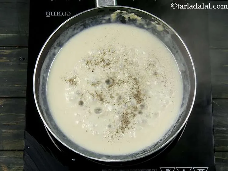 Step 6 – Add the salt and pepper powder.