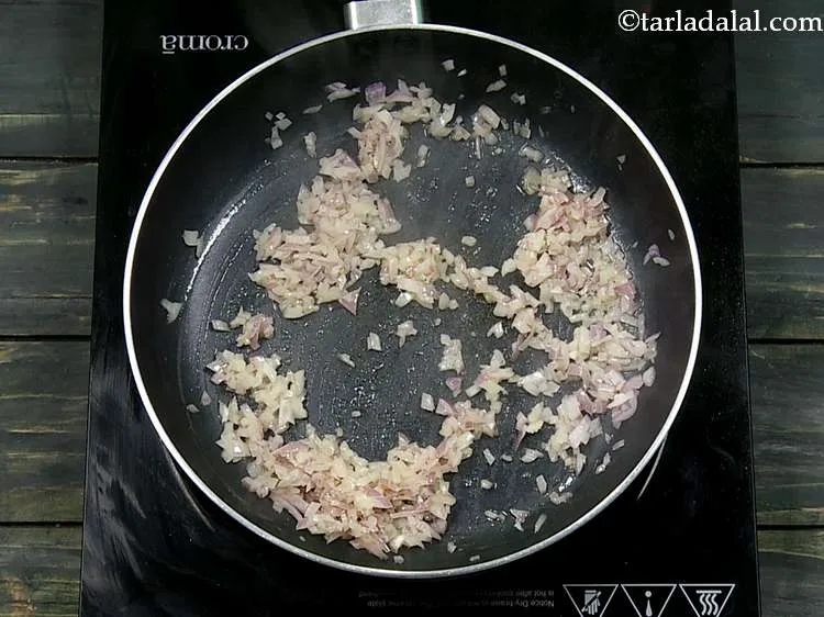 Step 9 – Add the onions and saut&eacute; on a medium flame for 1 to 2 minutes. Also, …