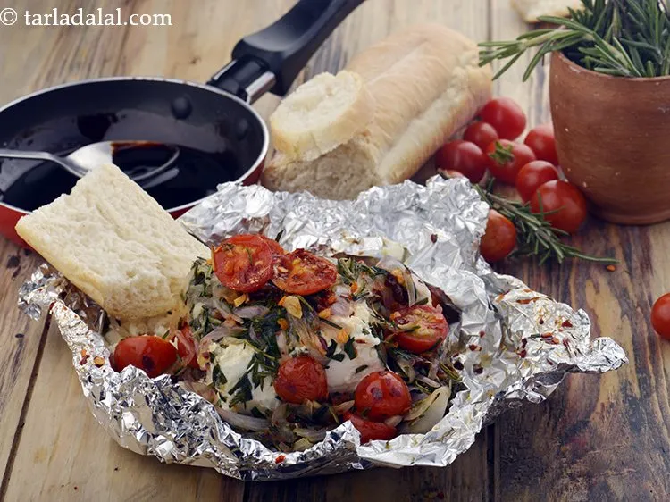 स्टेप 24 – गाढा बालसमिक विनेगर और टोस्टेड ब्रेड के साथ <strong>फेटा चीज़ …