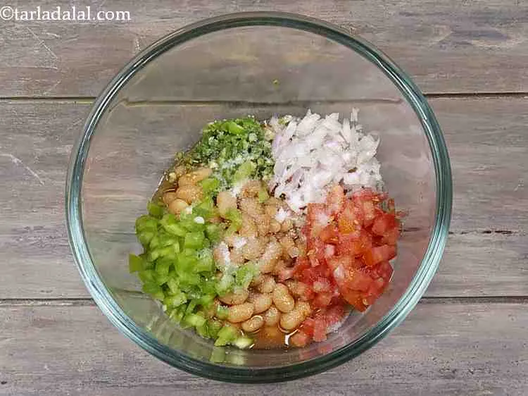 Step 7 – And then add chopped capsicum and salt to taste. Mix well. You can even add …