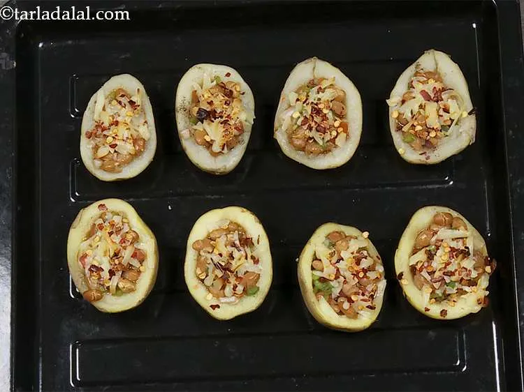 Step 15 – Arrange the potatoes on a baking tray.