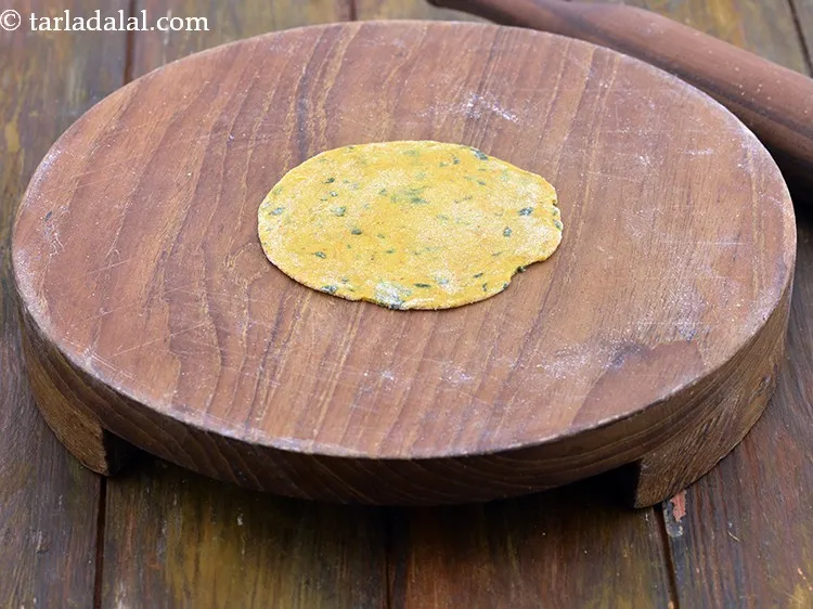 Step 25 – Roll out a portion of the dough into a 100 mm. (4&rdquo;) diameter circle using …