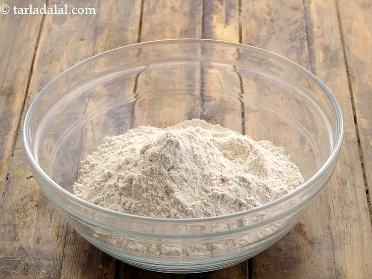 Step 16 – To make the dough for <strong>baked methi mathri recipe | healthy crispy methi mathri | …