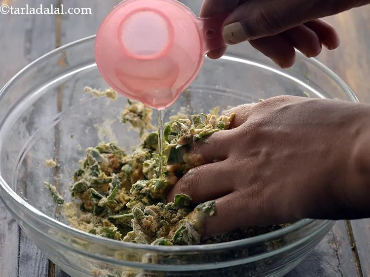 Step 12 – Add approx. 1/4&nbsp; cup of water.&nbsp;Combine all the ingredients.