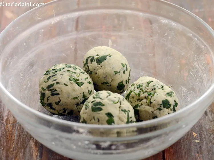 Step 10 – Divide the dough into 4 equal portions.