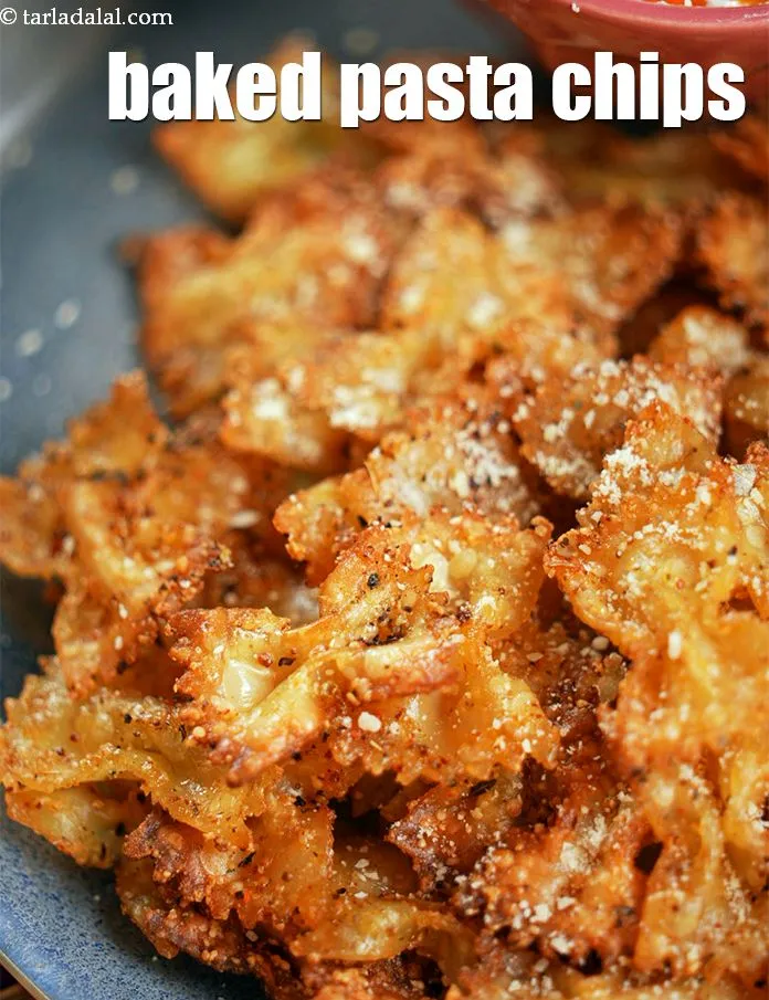 Step 14 – Serve<strong> pasta chips</strong> with dip of your choice.