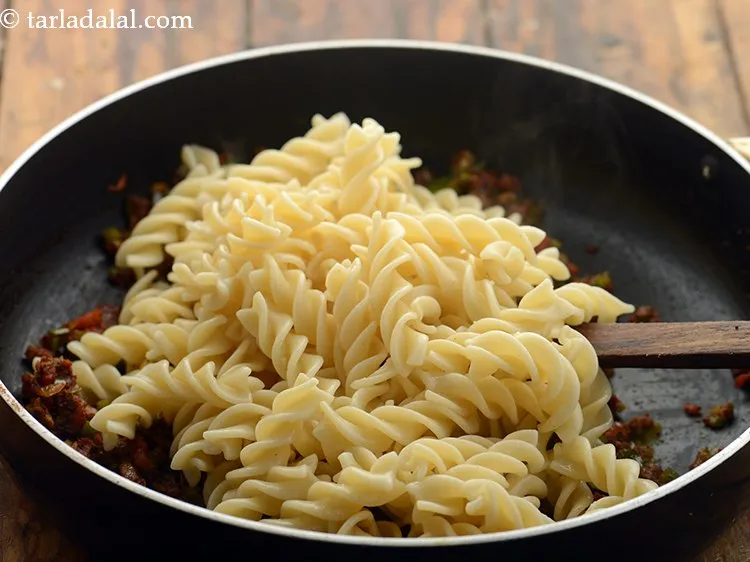 Step 23 – Add the fusilli. While we have used fusilli pasta, you can make use of any …