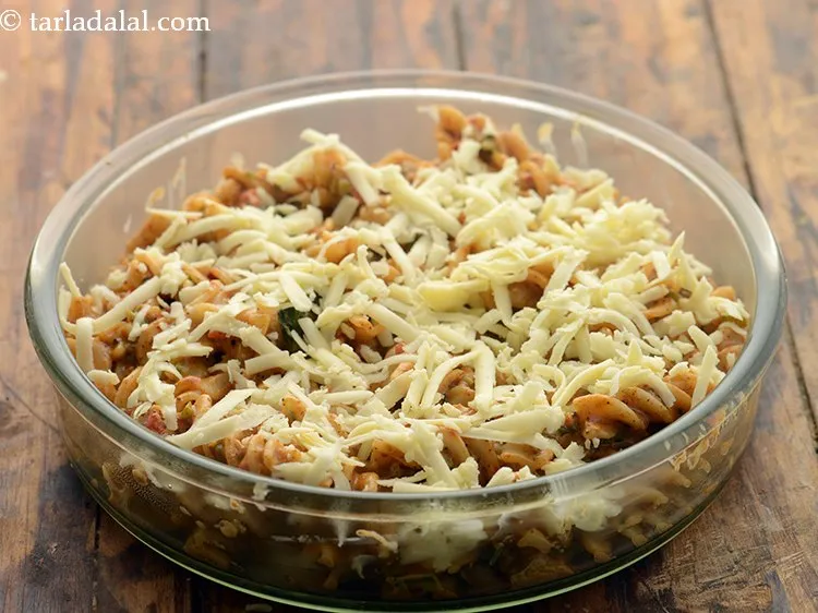 Step 33 – Sprinkle the remaining &frac14; cup of cheese. Processed cheese can be substituted with cheddar cheese, …