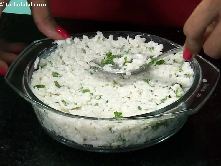Step 16 – Spread the prepared mixture evenly in a greased baking dish and keep aside.