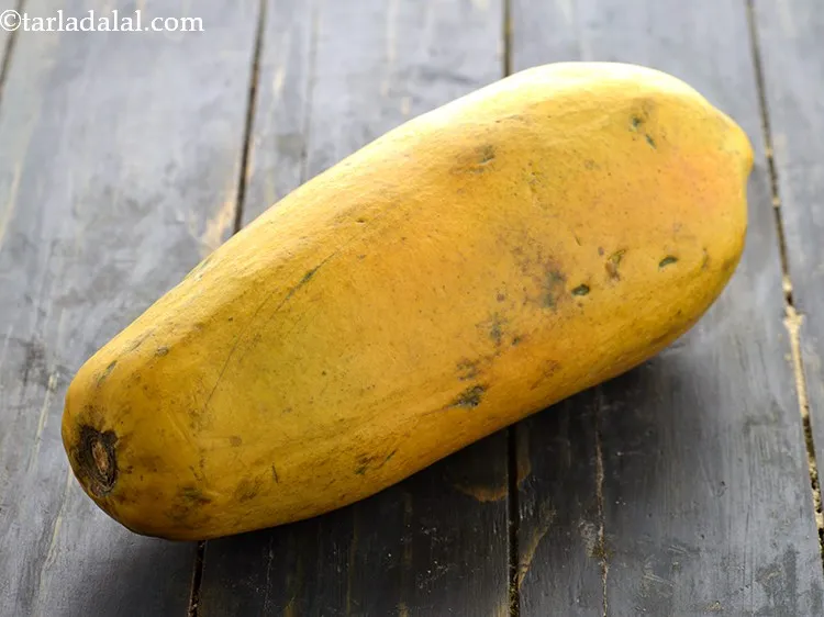 Step 5 – Now prepare the papaya. Firstly buy just ripe papaya and not the one which is …