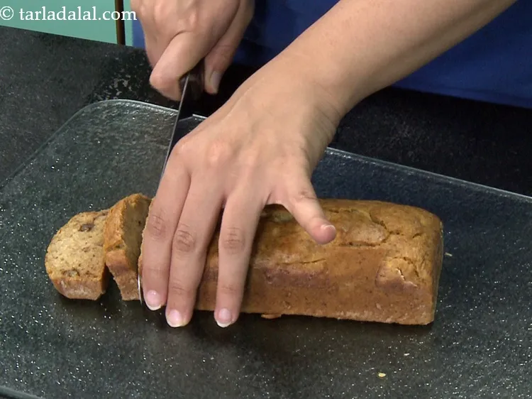 Step 43 – Once the bread loaf has cooled completely, cut it into 13 mm. (&frac12;&rdquo;) bread slices.