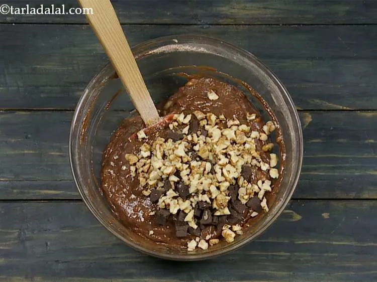 Step 16 – Add the walnuts and mix gently. They give a nice crunch to the Banana Chocolate …