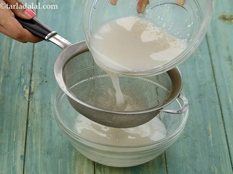 Step 9 – Strain the barley mixture using a strainer. This step is important while introducing <strong>Barley Water …