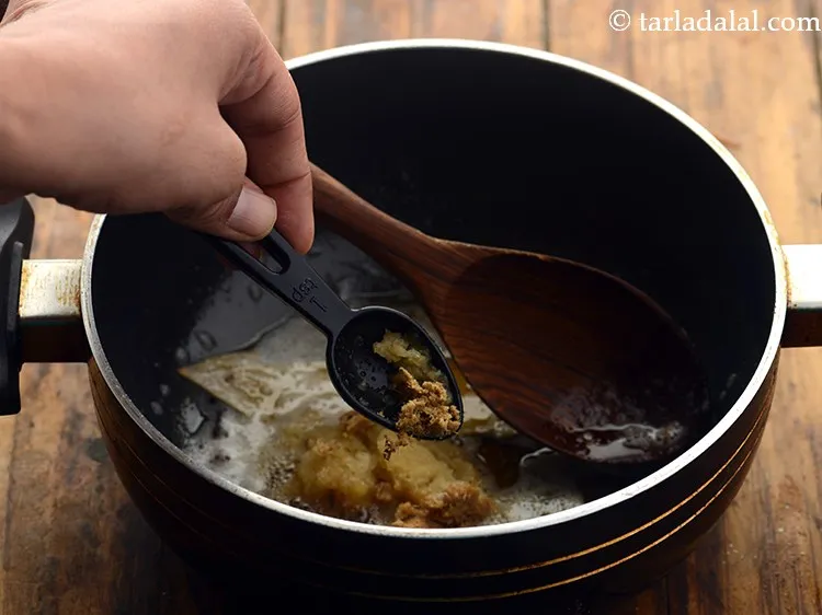 Step 14 – Add ginger paste.