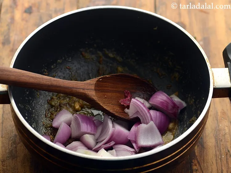 Step 17 – Add the onions.