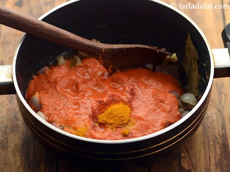 Step 21 – Add turmeric powder.