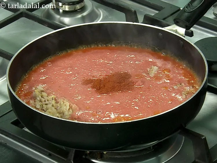 Step 12 – Add chilli powder. We have used regular red chilli powder which will provide the necessary …