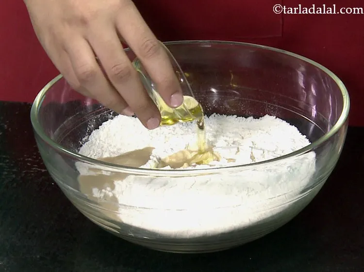 Step 36 – Pour a little olive oil.