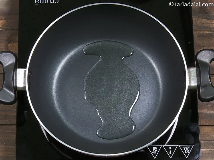 Step 14 – To temper&nbsp;<strong>toovar dal | toor dal | Gujarati toor dal | healthy arhar dal |</strong>&nbsp;heat …