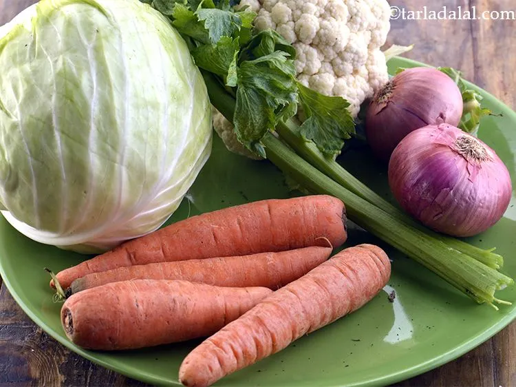 Step 17 – Ensure to clean and wash all the veggies before use.