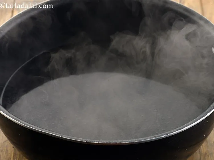 Step 19 – Using a deep pan or pot is necessary as the boiling is done on a …