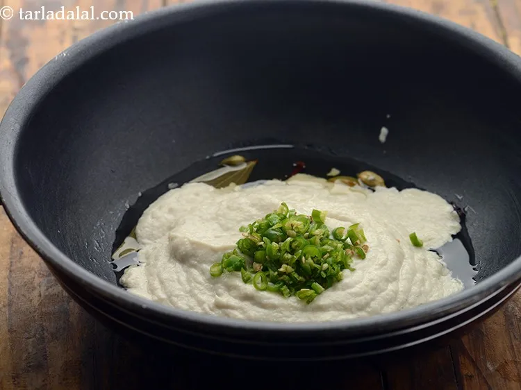 Step 15 – Add the green chillies. Add more or fewer chillies depending upon your taste and preferences.