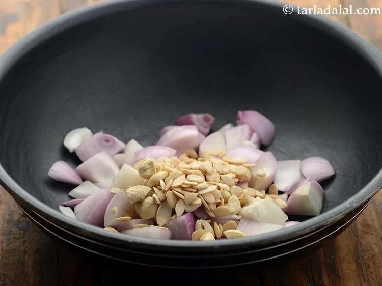 Step 4 – Add melon seeds.