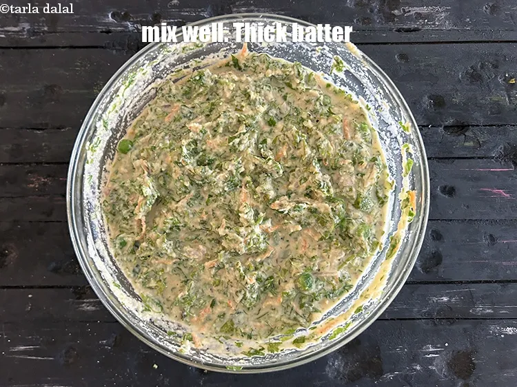 Step 27 – Mix well. Thick batter.
