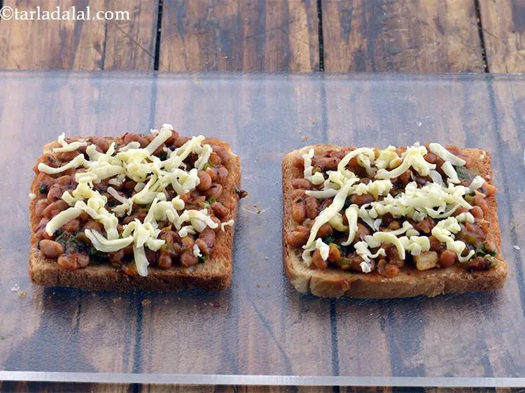 Step 22 – Spread about 1 tbsp of cheese on each bread toast.