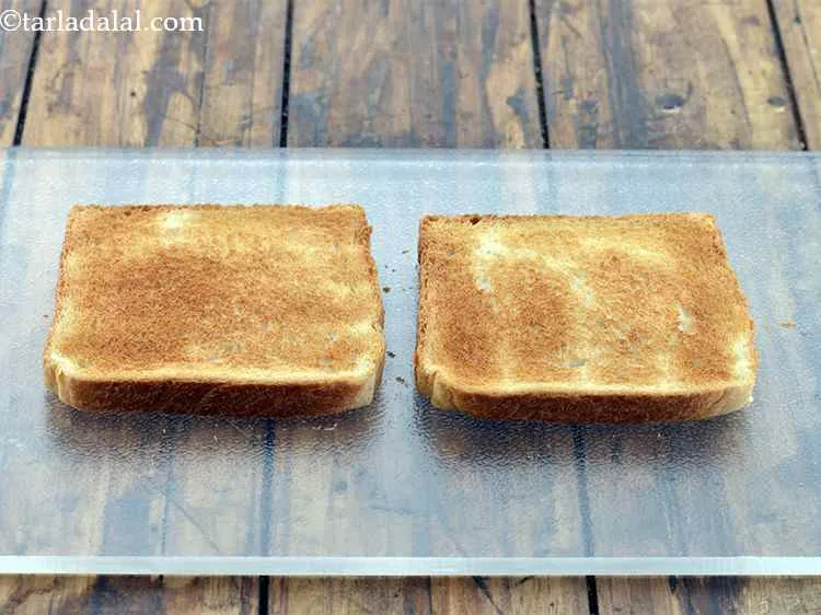 Step 19 – Remove the bread slices from the toaster and place them on a clean and dry …