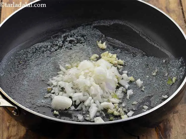 Step 4 – Add spring onion whites for their lovely flavour and crunchiness.