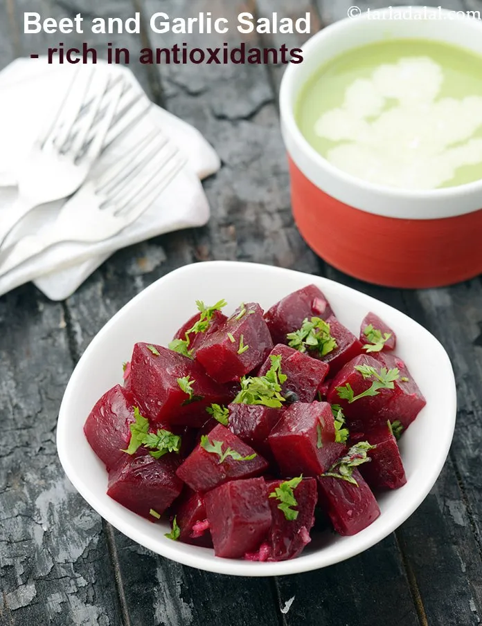 Step 23 – <strong>Beet and Garlic Salad &ndash; rich in antioxidants.&nbsp;</strong>