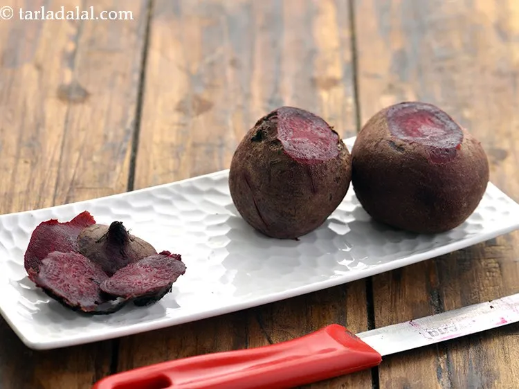 Step 12 – Trim of both the sides of the beetroot using the sterilized sharp knife.