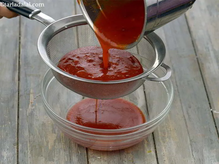 Step 17 – Strain the soup using a strainer. This step is necessary while serving the soup to …