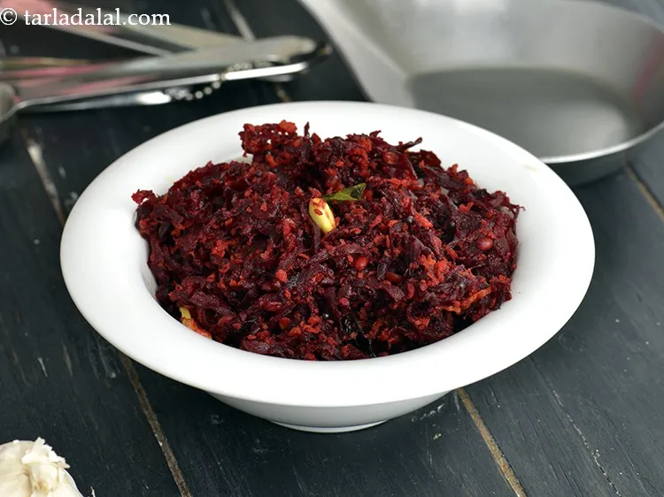 Step 33 – Serve <strong>beetroot and coconut sabzi recipe | South Indian beetroot sabzi | beetroot poriyal | …