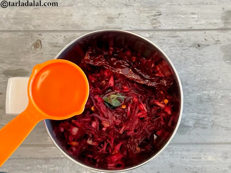 Step 22 – Add 2 tablespoons of water.