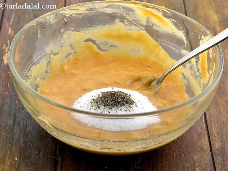 Step 9 – Now, add black pepper to cut down excess sweetness. It also perks up the flavours …