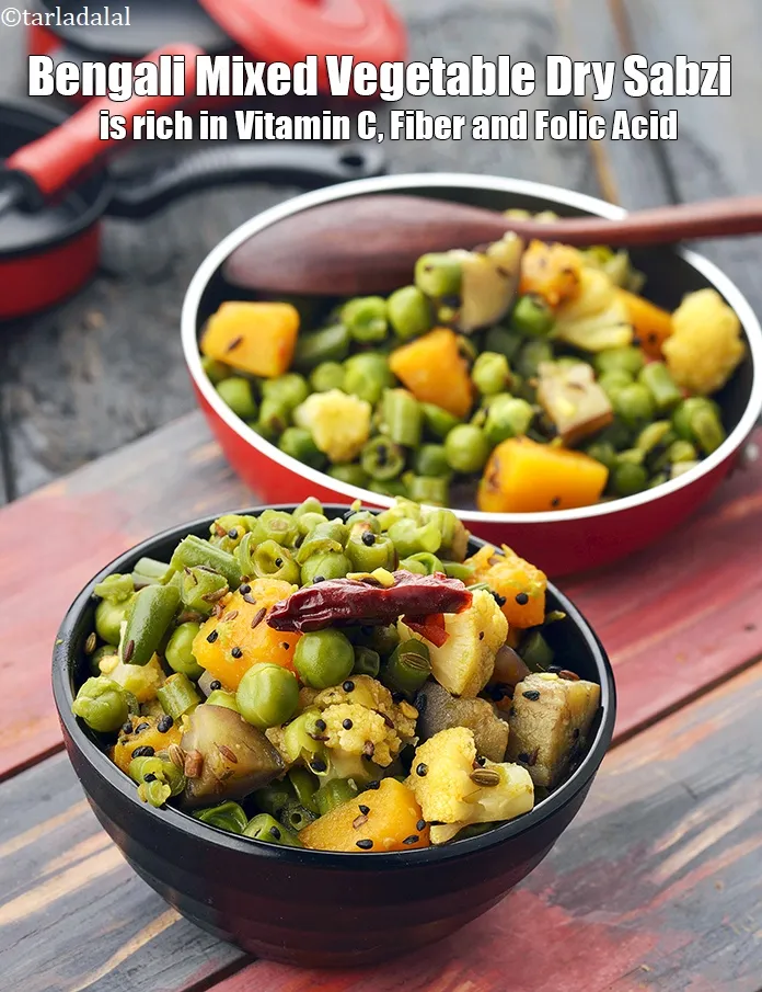 Step 31 – <strong>Bengali Mixed Vegetable Dry Sabzi&nbsp;&nbsp;is rich in below macronutrients, vitamins and minerals given in descending&nbsp;order …